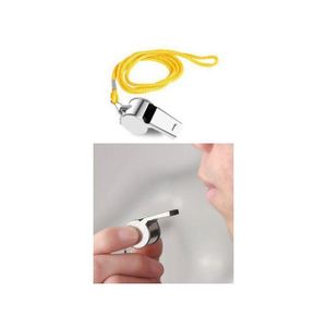 Sifflet métallique avec cordon, conçu pour les arbitres