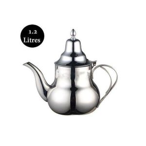 Théière Inox de Volume 1200 ml - Théière marocaine moderne avec Filtre, BERRAD