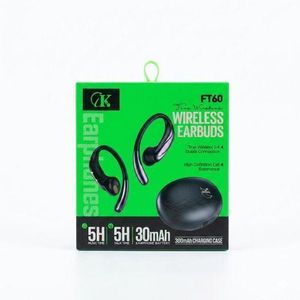CIK Écouteurs Sans Fil FT60 Open-Ear Bluetooth 5.4 - Sport Earbuds HD