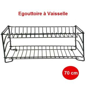 Égouttoir à vaisselle en 2 Niveaux, 70 cm de longueur
