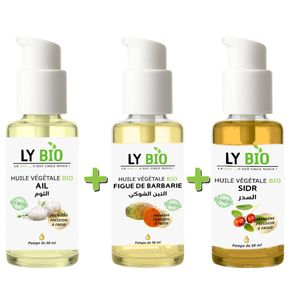 LY BIO PACK HUILE AIL 50ML - POMPE + HUILE FIGUE DE BARBARIE 50ML - POMPE + HUILE SIDR 50ML - POMPE
