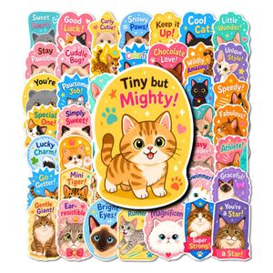 Avez-vous besoin d'un boost instantané de l'humeur et d'une décoration mignonne pour chaque espace ? Prenez 50 autocollants de chat affirmatifs adorables fabriqués avec un matériau durable, parfaits pour embellir les cahiers, les bouteilles d'eau, les j