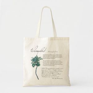 Herbal Apothecary: Wormwood Botanical Tote Bag Unique, haute qualité