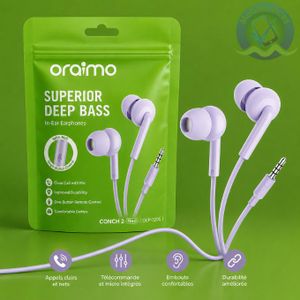 Oraimo Ecouteurs filaires CONCH 2 NEO 3.5 MM OEP-320S