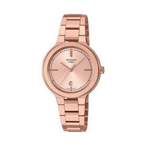 Casio Sheen Collection - Design extra-plat et tout en or rose - Verre saphir anti rayures - SHE-4559PG-4A