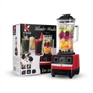 Kenz Blender multi-vitesses Moulinex - Votre allié idéal pour préparer cocktails et soupes.