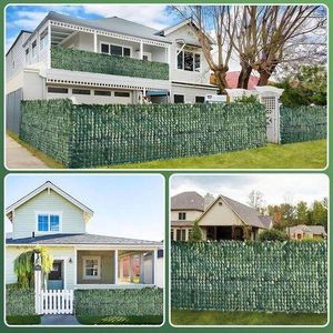 Mur de Haie Artificielle Feuillage Vert – Brise-Vue de Jardin,Balcon et Terrasse,Décoration Extérieure Réaliste
