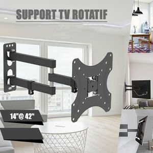 Support de Montage TV Fixe / Pivotant Support de Support Mural TV Robuste  Fit 26-63 pouces