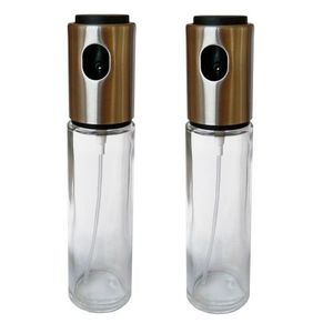 Generic Bouteilles d'huile & vinaigre en verre 2pcs, Distributeurs d'huile  150 ml x 2 à prix pas cher