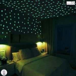 Pack des Etoiles Lumineuses100 pieces ,Etoiles Lumineux Fluorescentes