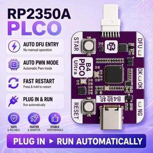 صندوق اختبار ومعدات صيانة الهواتف B4 PICO Ultra (معالج RP2350A) - أداة وضع DFU التلقائي وتفعيل PWN التلقائي لإصلاح الهواتف