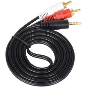 Generic Jack to Blanc et Rouge - CÂBLE AUDIO 2XRCA MALE - 3.5 MM JACK. 1.5M  DO-0032 à prix pas cher