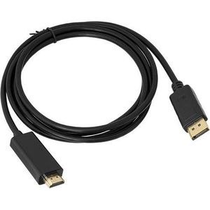Câble DisplayPort vers HDMI 4 K Adaptateur mâle vers mâle Noir 1,8 m