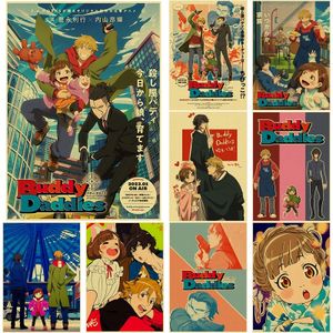 9 poster A5 2023 Anime Buddy Daddies Retro Poster Cartoon Miri 