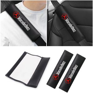 أغطية أحزمة الأمان مع زخرفة سيارة بشعار مرسيدس بنز