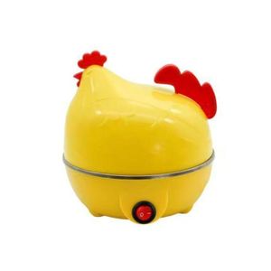 Cuiseur à Œufs Électrique Automatique en Forme de Poule, Capacité 7 Œufs, Cuiseur Vapeur Rapide en Acier Inoxydable, Machine à Œufs Mollets et Durs, Appareil Petit-Déjeuner Multifonction