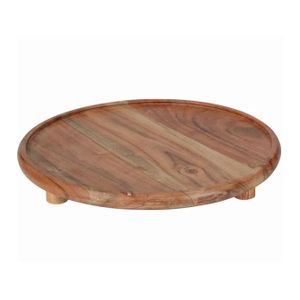 Secret De Gourmet صينية تقديم من الخشب الأكاسيا (قطر 27 سم)