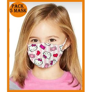 قناع الأطفال 5- قماش قابل للغسل وقابل لإعادة الاستخدام. (معتمد: IMANOR)