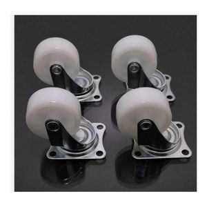 4 pièces Roues blanc pivotantes en chariot de roulettes lourdes