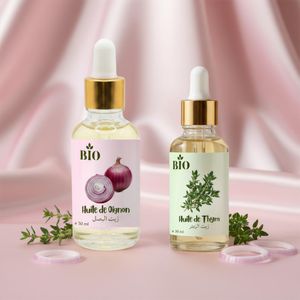 Bio Sélection Huile de Oignon 50 ml et Huile de Thym 30 ml qualité premium