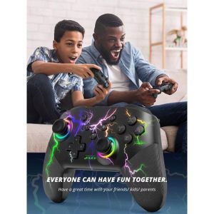 Data Frog  Manette sans fil RGB Multifonctions, Thunder Light, Fonction Turbo programmable