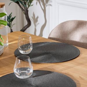 Atmosphera 4 Sets de table ronds tressés (Diam 38 cm)