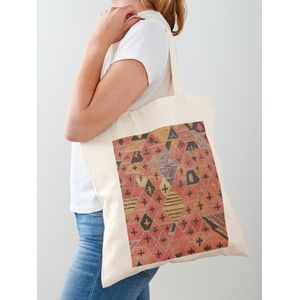 حقيبة يد قطن كلاسيكية بتصميم سجادة مغربية تقليدية