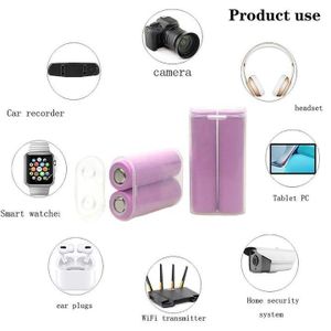 Lot de 2 2 Batterie cylindrique 3 - 7 V 2600 2600 mAh Cellule de batterie