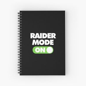 Raider Mode ON Funny Sports Saying Spiral Notebook Bloc note