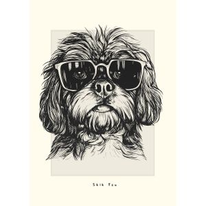 Shih tzu illustration  Poster Chambre Haute Qualité