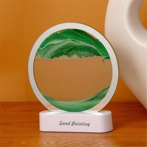 مصباح LED ليلي رملي متحرك ثلاثي الأبعاد مع طلاء رملي، رسم ديناميكي