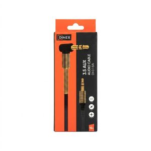 DINEX Câble Audio DI-018A 3.5mm AUX 1.5m Embout Coudé 90° TPE Anti-Casse Son Hi-Fi