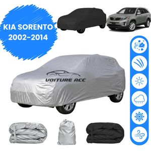 Bâche voiture imperméable double face – Protection complète contre pluie, soleil et poussière + sac offert ( KIA SORENTO 2002-2014 )