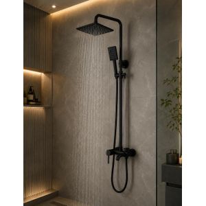 Ferri Ensemble colonne douche avec mitigeur douche pour salle de bain couleur noir