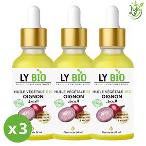 LY BIO LYBIO PACK HUILE OIGNON 50ML - PIPETTE LOT DE 3 bouteilles