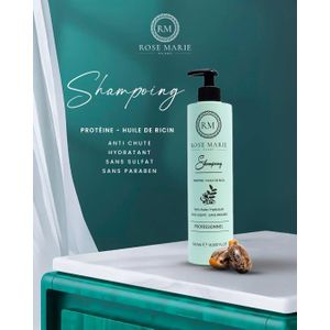 ROSE MARIE MILANO Shampoing Protéine & L’Huile De Ricin - Antichute - 500 ml