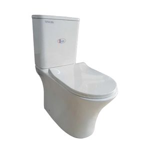 Ensemble Toilette Céramique Monobloc Perla Design ZL-208SW - Blanc Brillant - Réservoir 6L Mécanisme Intégré - Design Italien - 65x37.5x84 cm