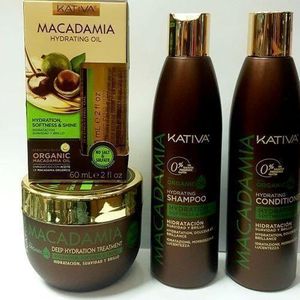 Kativa Professional Macadamia Shampoing + CONDITIONER (250ML.) + masque 250ml + sérum 60ml