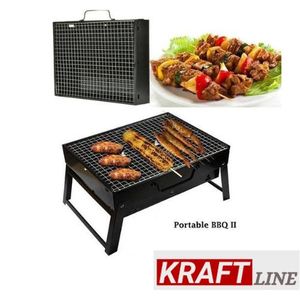 Grille de cuisson portable pour camping, charbon de bois, durable, facile à assembler, 35*27*20cm