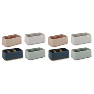 Organisateur de Bureau - Compartimenté - Rangement Polyvalent - Dimensions 15x9.8x8cm - Lot de 2
