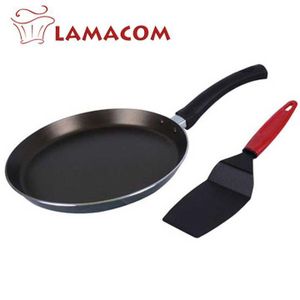 Lamacom Poêle à crêpes Emeraude anti - adhérente Ø 21cm Plus 2 2 Cadeaux