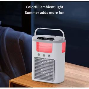 Nouveau mini ventilateur humidificateur domestique portable à trois pulvérisations, ventilateur de pulvérisation USB, veilleuse LED, refroidisseur d'air, refroidisseur d'air de bureau