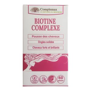 Complemax Biotine Complexe - Pousse des cheveux et ongles solides - 60 Gélules