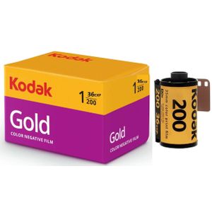 Kodak 1 Rouleau pellicule Gold 200 35 mm 36 poses couleur négative pour appareil photo argentique 35 mm