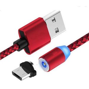 Câble Magnétique de Charge Rapide Roche Rouge – Compatible Micro et iPhone