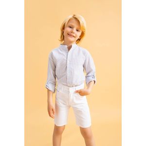 Defacto Boy Regular Fit Long Sleeve Striped Poplin Shirt