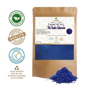 Poudre de Nila bleu Marocain premium | Poudre bleu indigo pour la peau 100%  pure