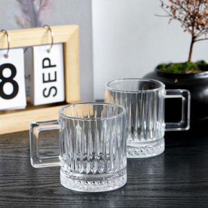 Élégantes tasses de café en verre transparent – 250 ml (lot de 6)