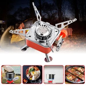 Mini Brûleur à Gaz Camping Stove Portable Single Poêle Pliant Brûleur de  Cuisson à Gaz en Extérieur en Extérieur - Carré