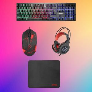 Pack 4en1 Clavier + Souris + Casque + Tapis de Souris Marvo